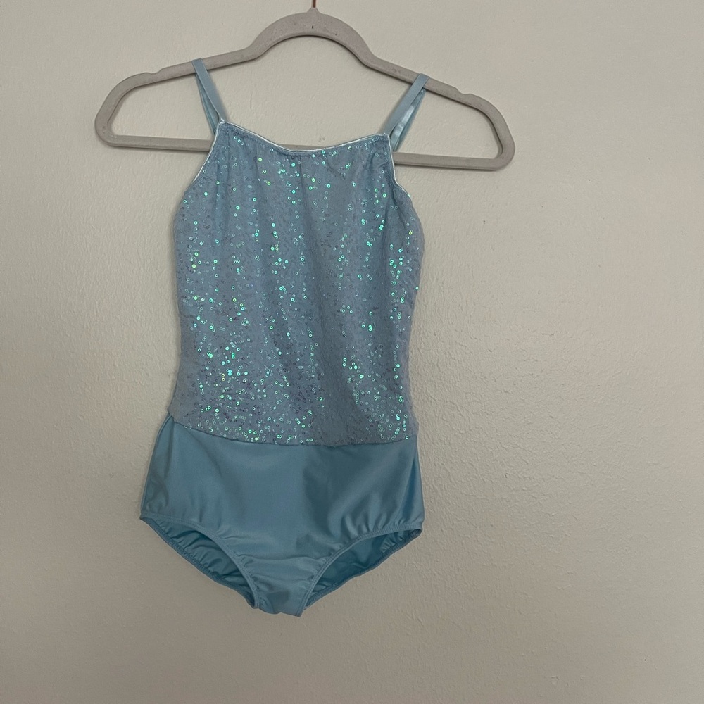 Revolution Ice Blue Sequin Dance Leotard
